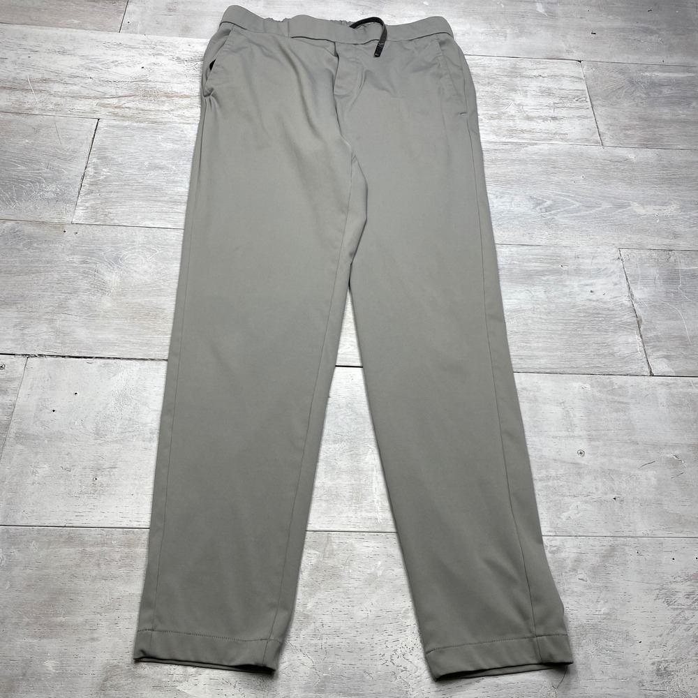 Bonobos Performance Drawstring Pants Mens L Long Grey Stretch Commuter Golf